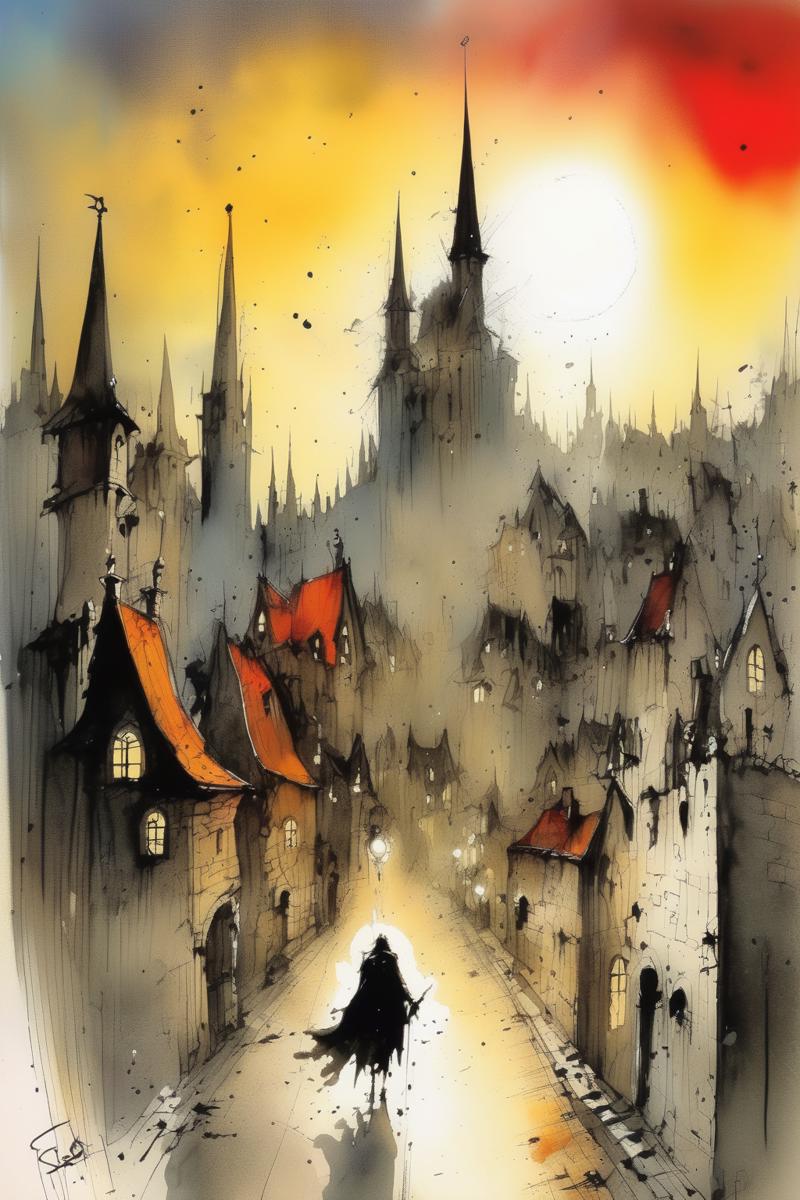 00464-31776064-_lora_Thomas Schaller Style_1_Thomas Schaller Style - A medieval city with a bright hopeful light blessing the city in Ralph Ste.png